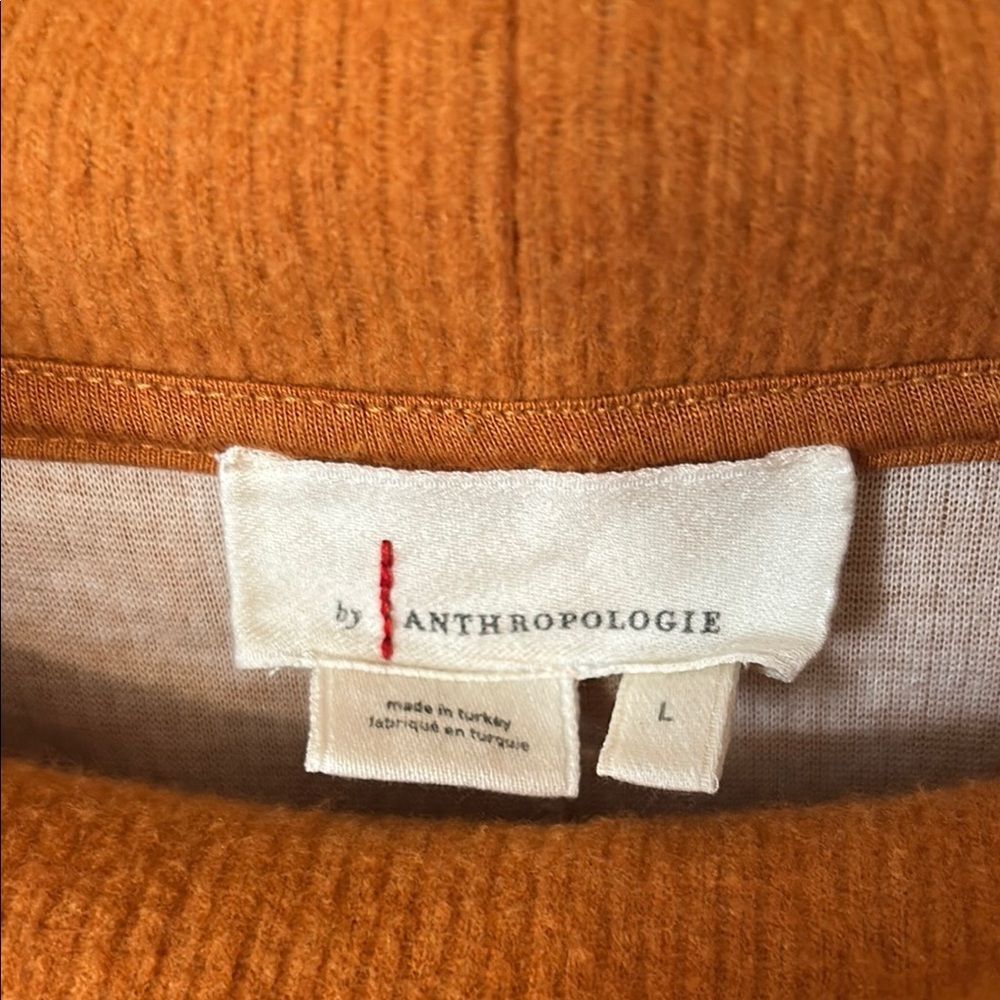 Anthropologie High-neck Tunic Sweater Beige Tan Size L - Picture 4 of 10